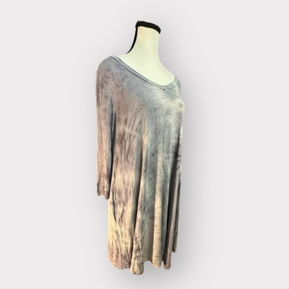 Handmade Women’s Christine Shirley L Neutral BAMBOO DRESS POCKETS 3/4 V-NECK L